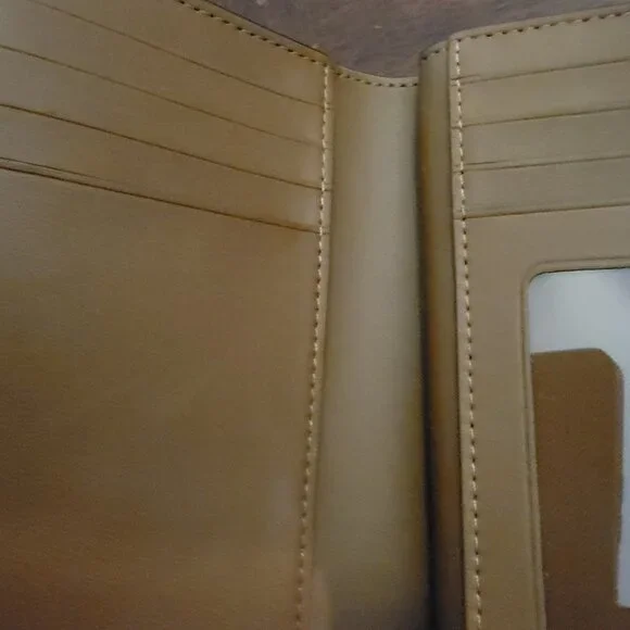 Coach Signature Brown Compact Wallet – Canvas & Leather Trim NWOT - Picture 4 of 7